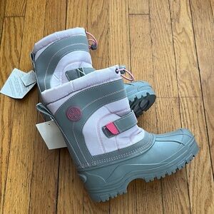Totes Kids' Pink and Gray Snow Boots SIZE 4